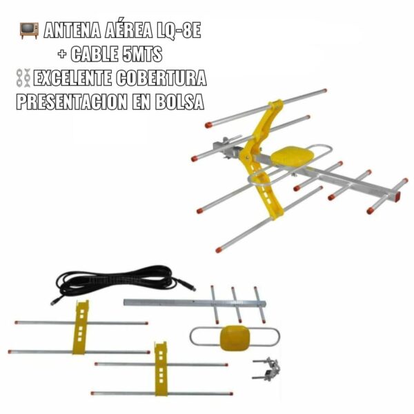 Antena Aérea Para Exterior Tv Digital Tdt Potente Ganancia