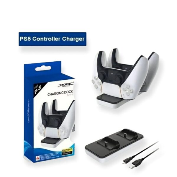 Base De Carga Dual Indicador Led Compatible Con Control Ps5