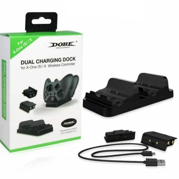 Descripción Especificación de producto Descripción: 1. Se pueden cargar al mismo tiempo dos Xbox con la batería ya instalada. 2 Entrada del producto: CC 5V 1A. 3. Salida del producto: 2,4 V 350mAh. 4. Voltaje de salida del paquete de baterias: CC 2,4V. 5. Capacidad del paquete de baterias: 800MAH. 6. Tiempo de carga: alrededor de 2-4 horas. 7. Tiempo de juego continuo de 10 a 12 horas 8. material del producto: material de ABS. Base De Carga Rápida Doble Para Control Xbox One