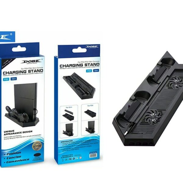 Base Vertical Carga Ventilador Refrigerate Ps4 Pro Slim Fat