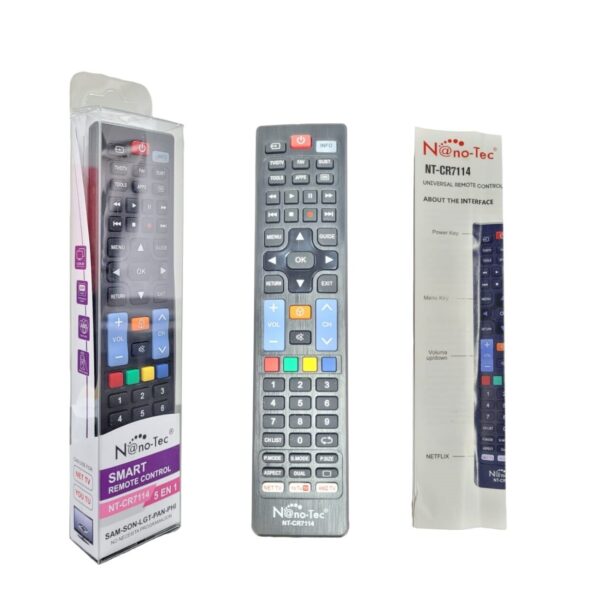 Control Remoto Universal Tv Nanotec 5 En 1 Multimarca Cr7114