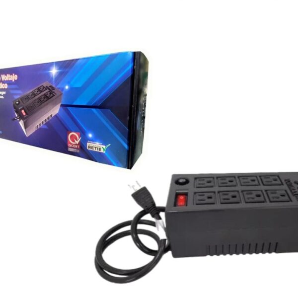 Regulador De Voltaje 1800va Voltimax Pro 8 Tomas Certificado