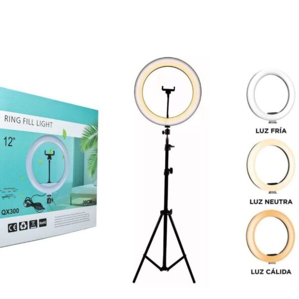 Aro De Luz Led Flash 12" Fotografía Selfie + Trípode