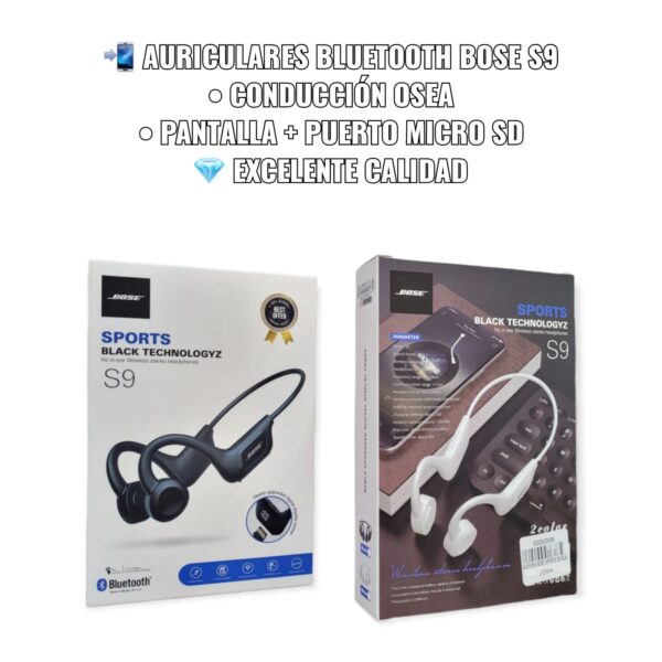 Audifonos Auriculares Conducción Osea S9 Bluetooth