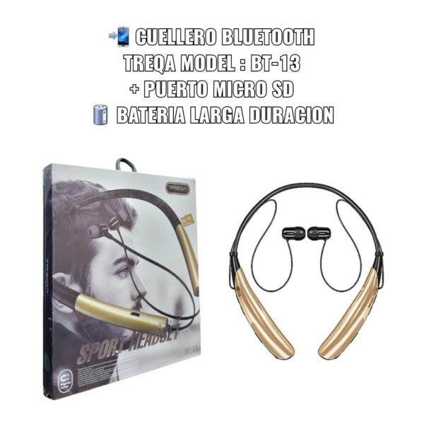 Audífonos Auriculares Balaca Cuello Treqa Bluetooth Sport