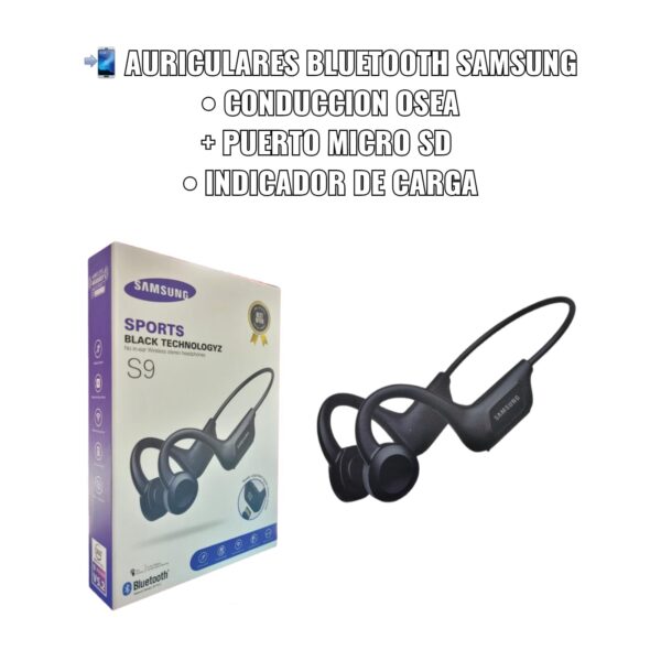 Audifonos Auriculares Conducción Osea S9 Bluetooth