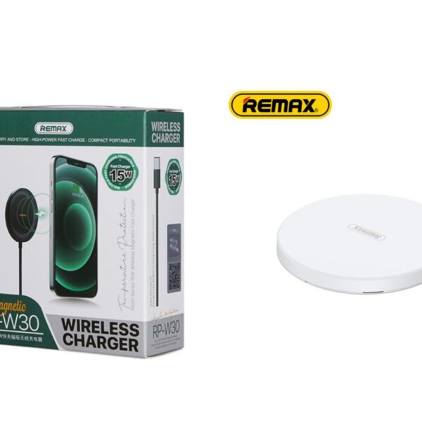 Cargador Inalambrico Magnetico Entrada Tipo C Rp-w30 15w Color Negro