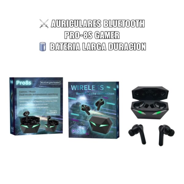 Audífonos Bluetooth Gamer Pro8s Wireless Inalámbrico