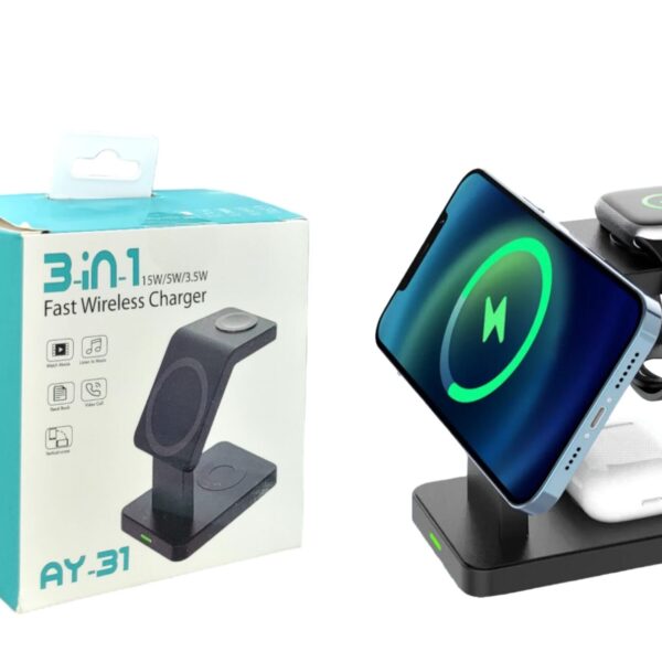 Base Carga Magnetica Compatible Con Celular Airpod Y Watch